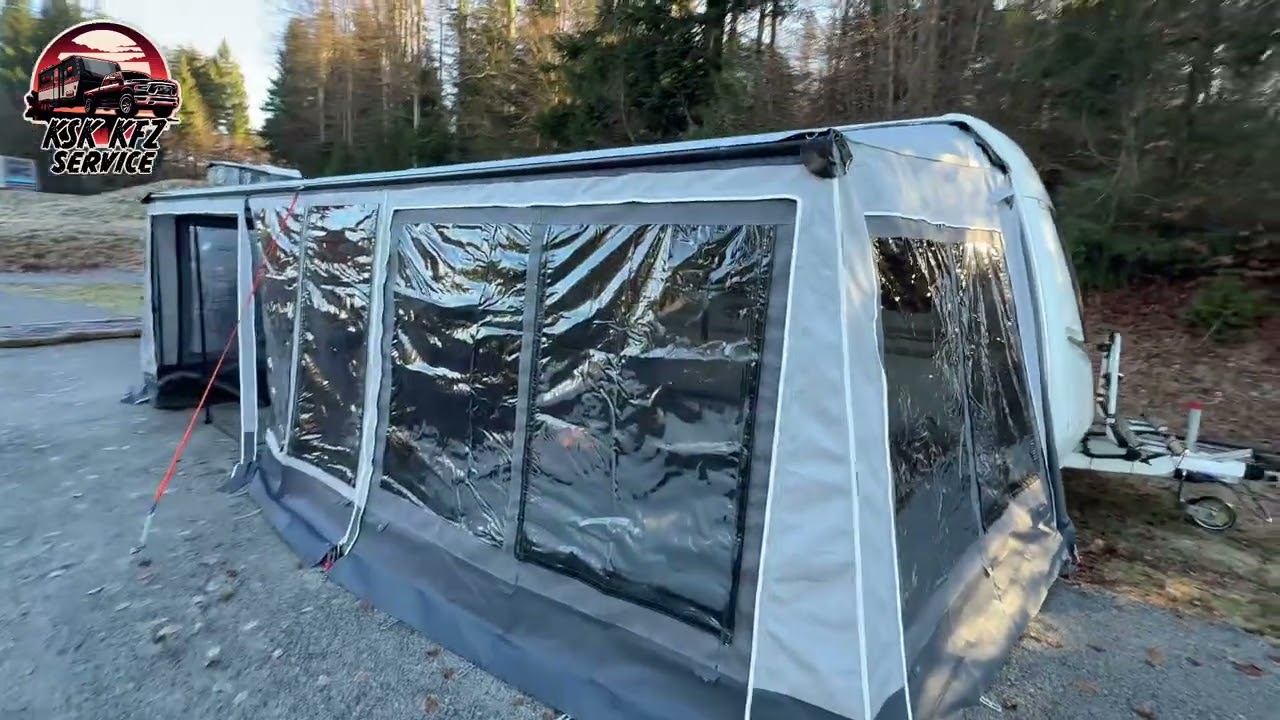 Vorzelt heizen beim Wintercamping mit Airrex 200i