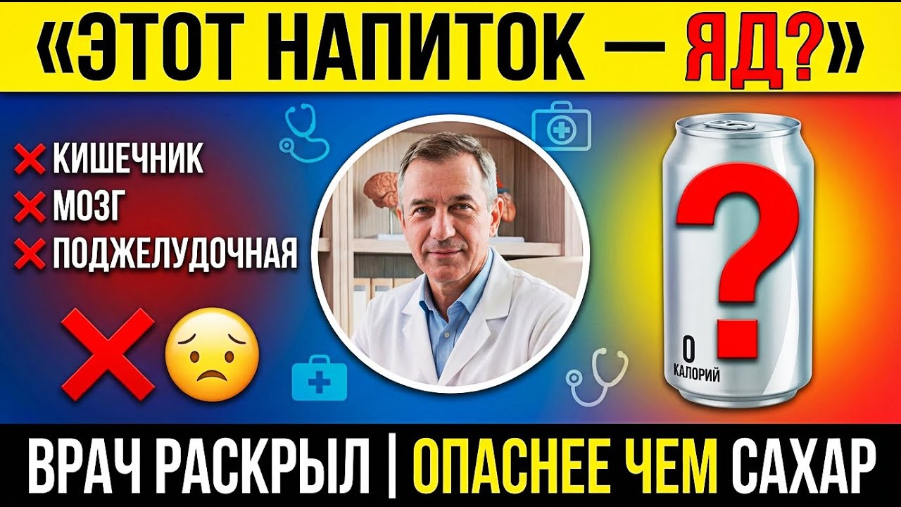 Этот «диетический» напиток вызывает РАК и диабет. А вы пьете его каждый день! | Врач