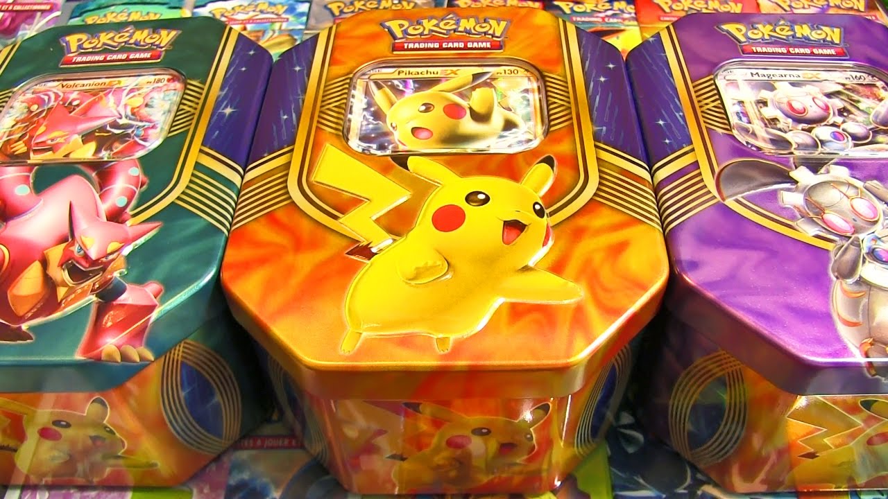 Ouverture des 3 Pokébox Pikachu, Volcanion & Magearna EX FR !