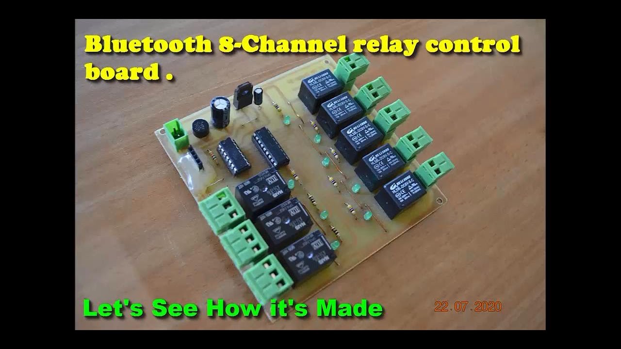 Bluetooth 8-Channel relay control board based on PIC - micro-controller (with Android App)