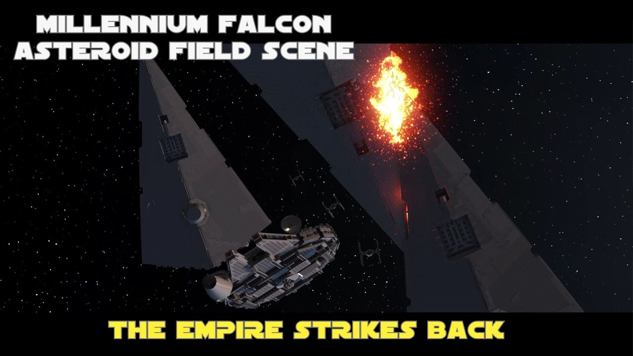 LEGO STAR WARS - Millennium Falcon Asteroid Field Scene - The Empire Strikes Back