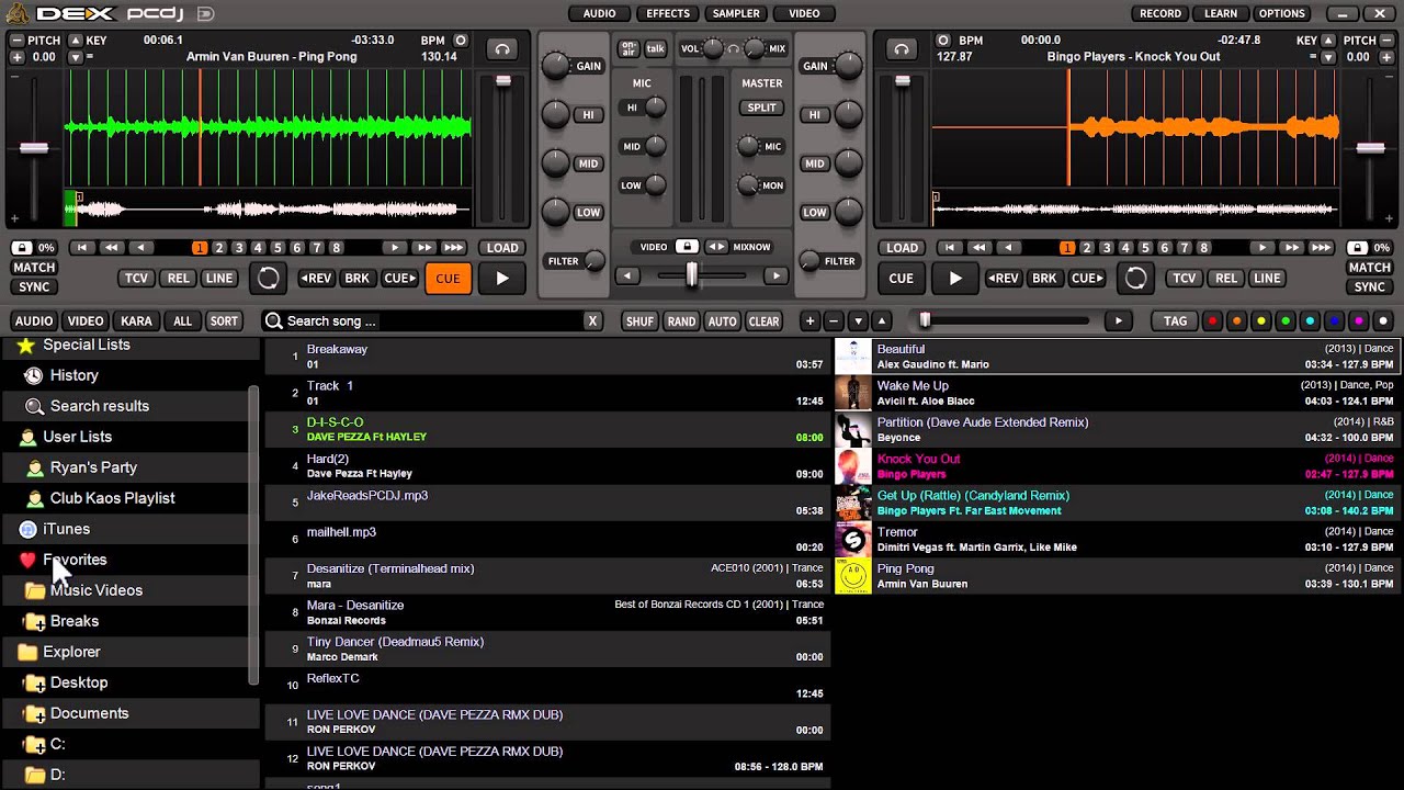 DEX 3 DJ Software - Nesting Folders As Favorites (Importing Music)