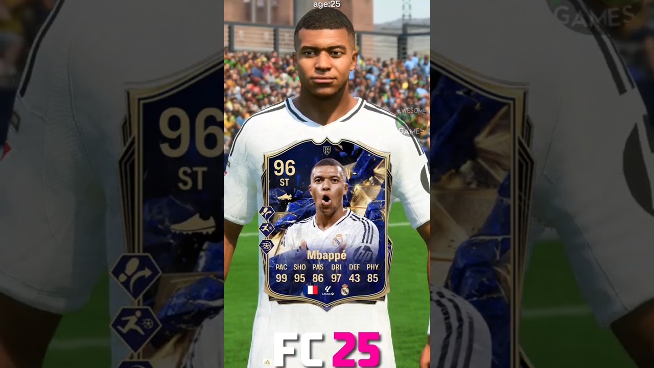 every TOTY MBAPPE in FIFA (19-25) #mbappe #fifa #eafc25 #fc25 #toty