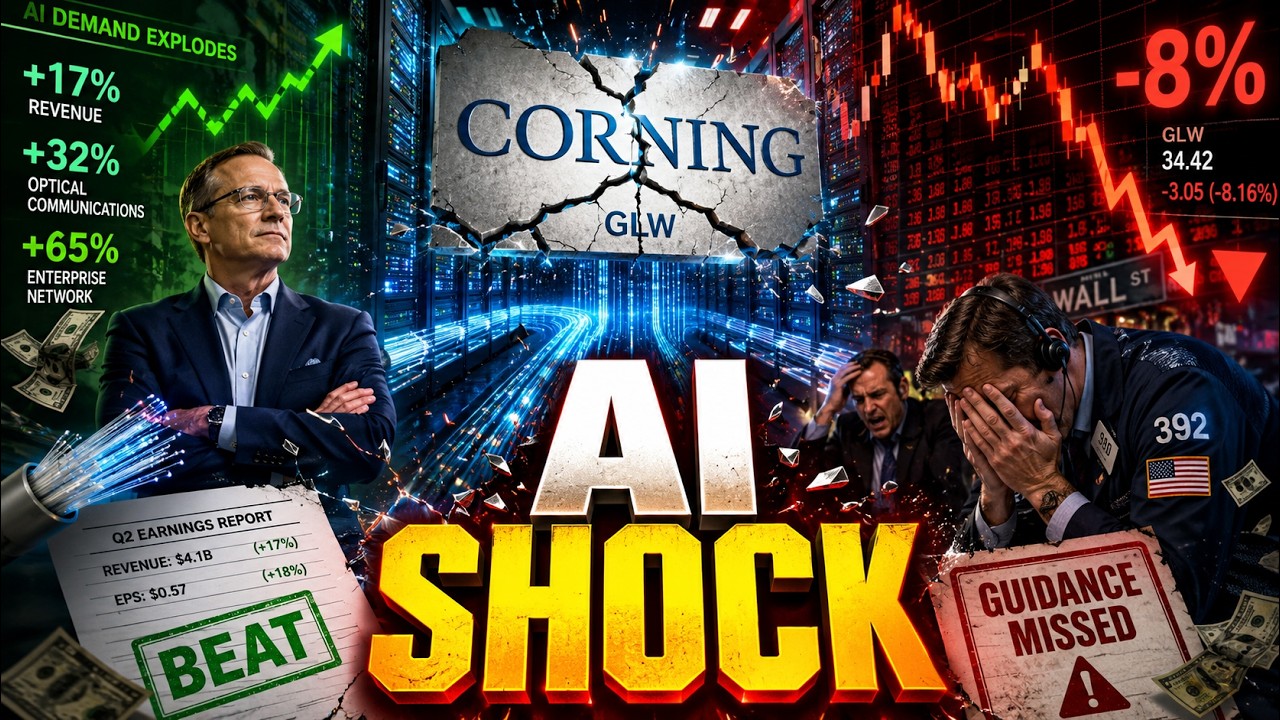Акции Corning ОБВАЛИЛИСЬ после отчета по ИИ? | GLW превзошла ожидания, но Уолл-стрит недовольна