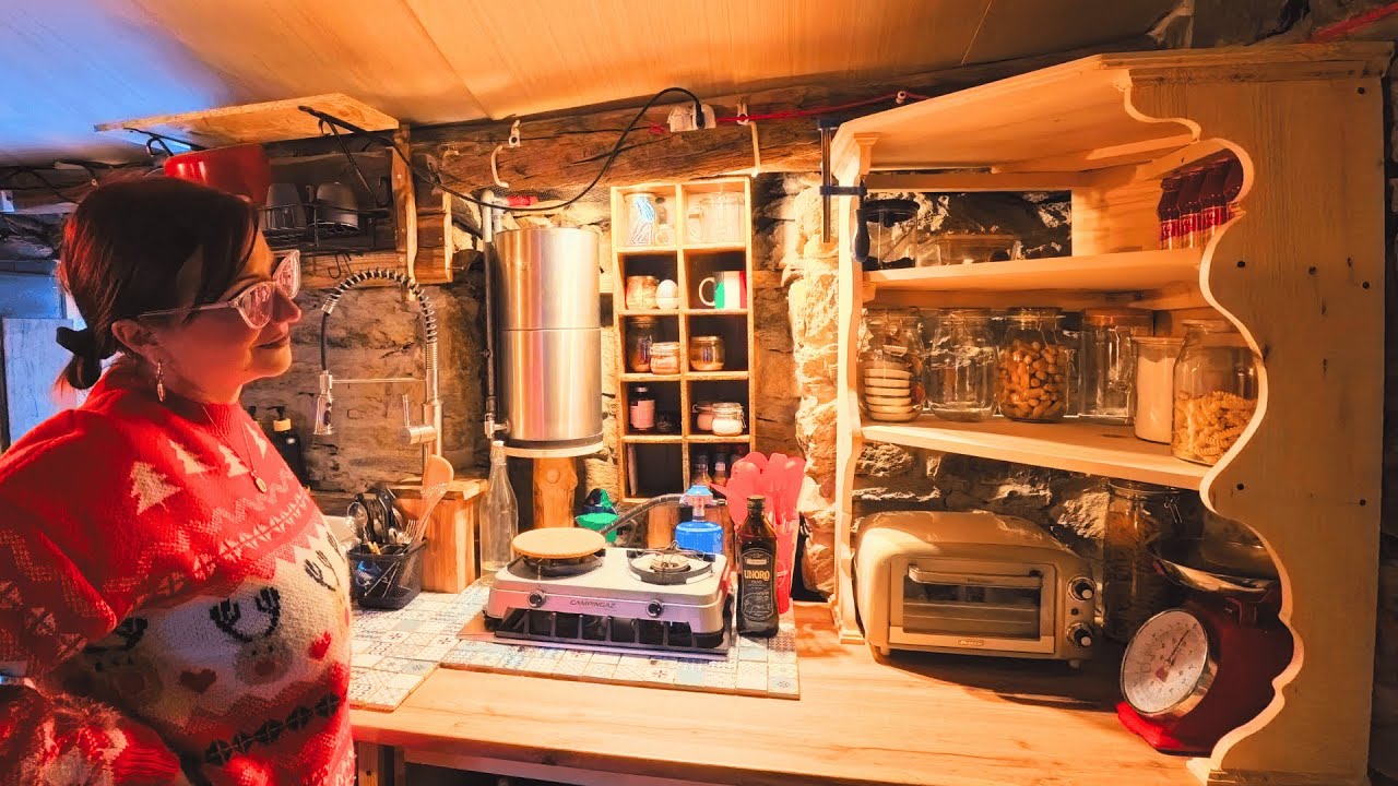 EP 107 | Cabin Kitchen Build | My Wife Returns to the Cabin, Mountain Cabin Life
