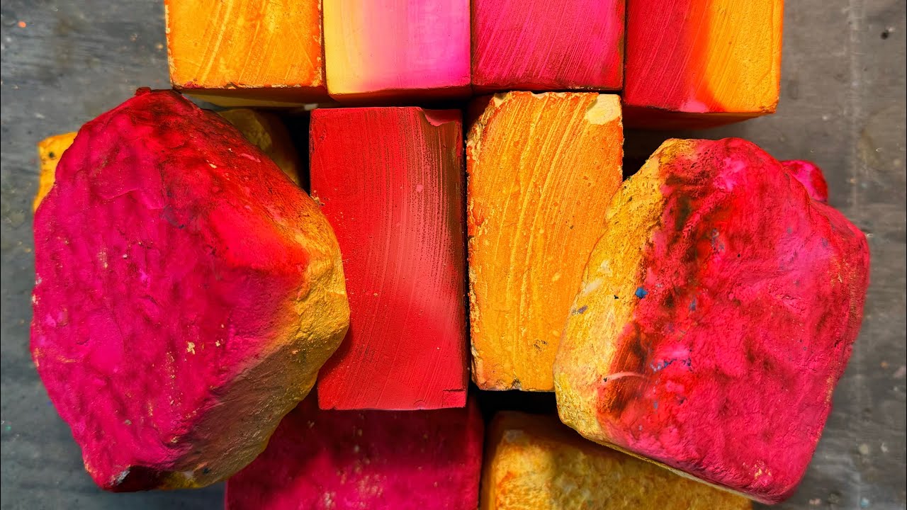Dyed Jumbos 💛🩷#gymchalkasmr #asmr #anxietyrelief #viral