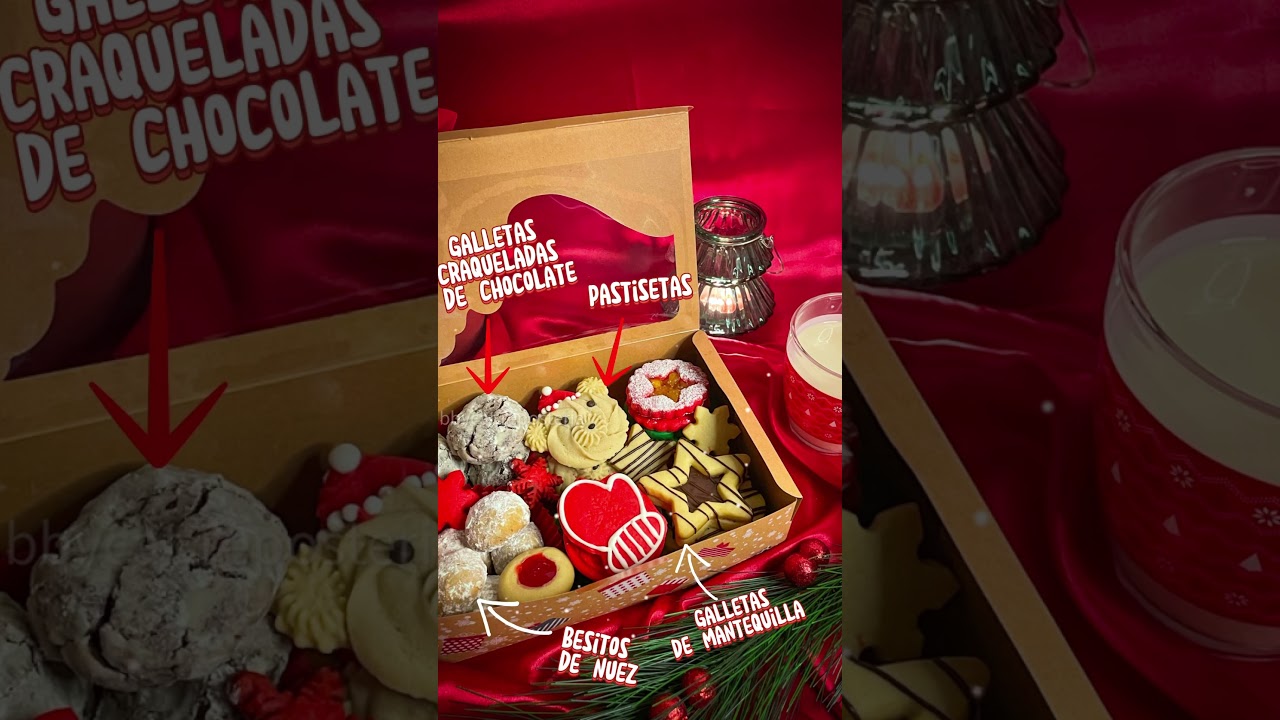 Caja de galletas surtida para regalo de Navidad🍪🎄 