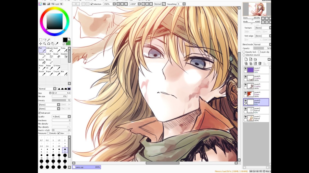 Zeno - Akatsuki no Yona Speedpaint on SAI