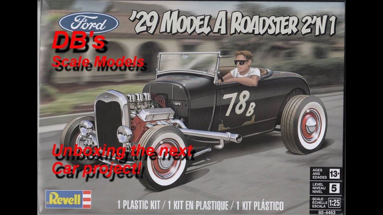Db's scale models Revell's unboxing Hotrod box.