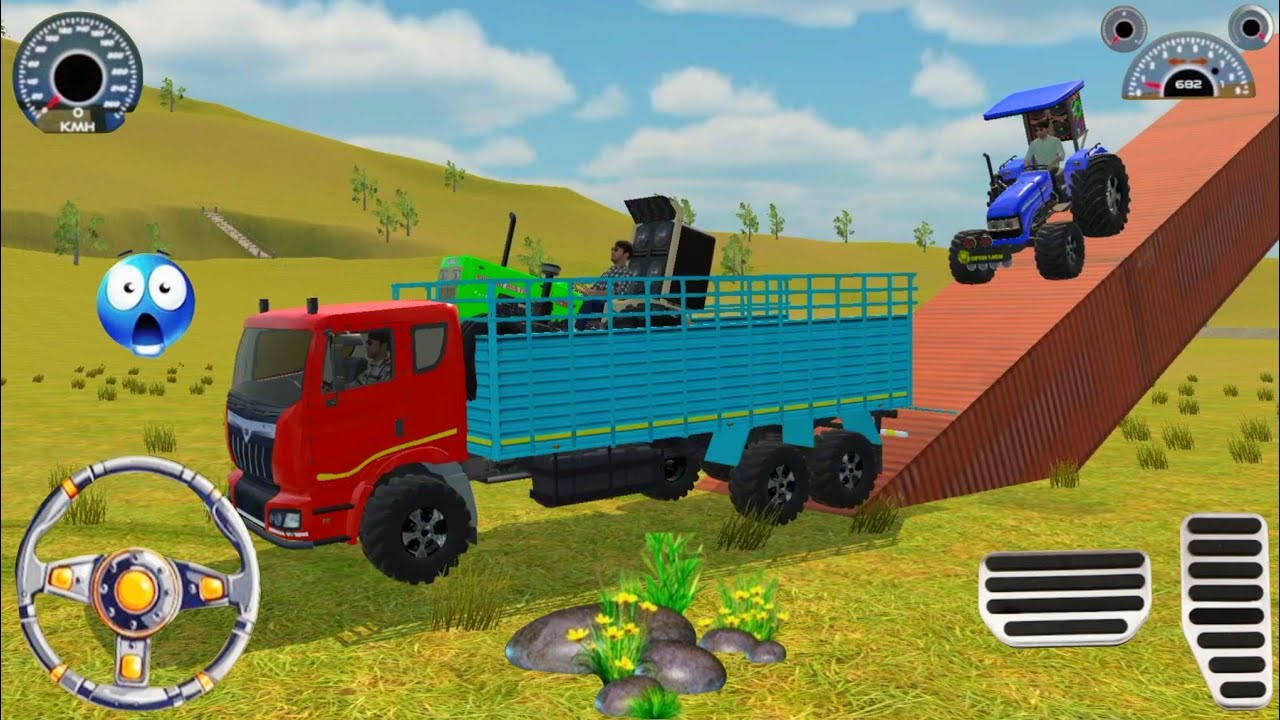 Drive JCB and Unloading Stone From Dumper in Game🔥 #gamingvideos #tractor #jcb
