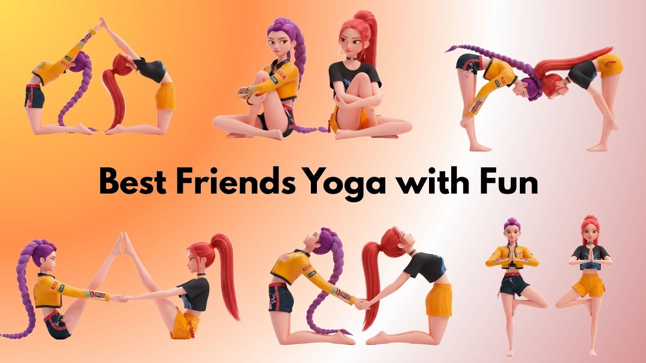 Best Friends Yoga with Fun | Playful Partner Yoga Routine for Kids