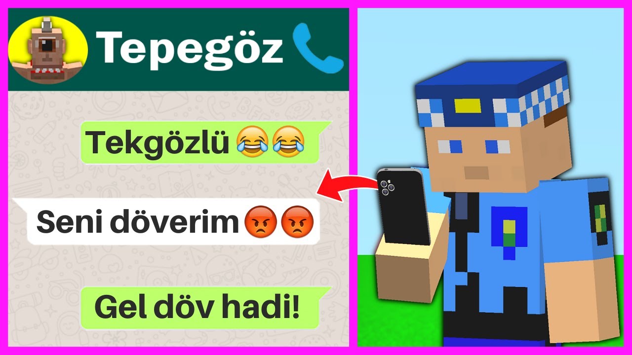 KEREM KOMİSER, TEPEGÖZLE KAVGA EDİYOR! 😱 - Minecraft