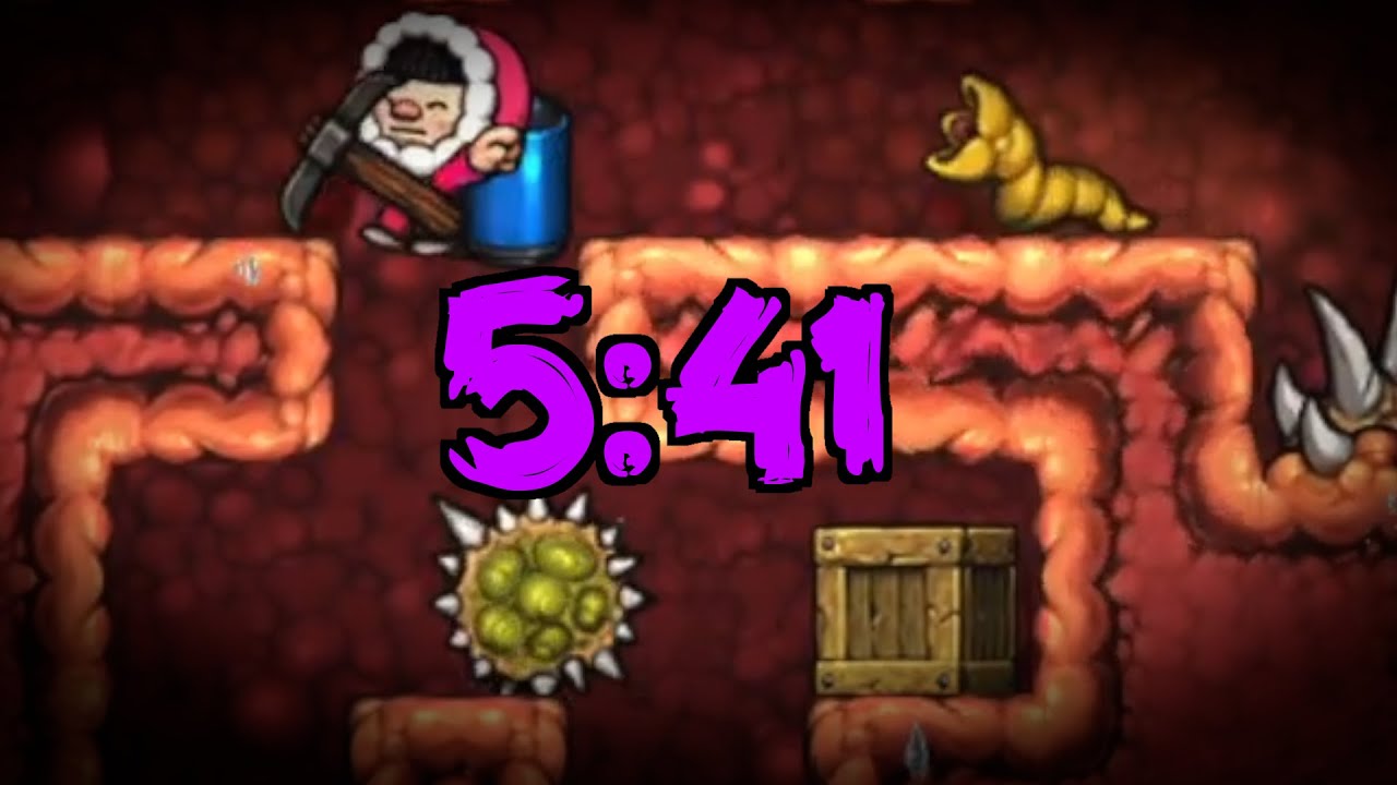 Spelunky No Teleporter Max Hell% Speedrun 5:41