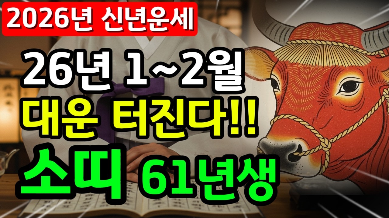 💰 2026년 1월 신년 운세 [소띠]: 