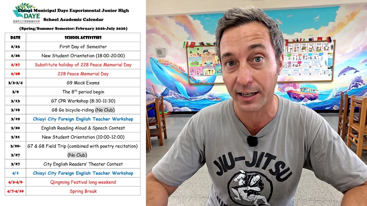 Academic Calendar for Foreign English Teachers | Teaching English in Taiwan