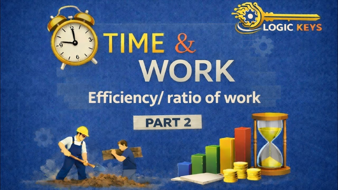 Time and Work Aptitude | Efficiency/ratio of Work | Part - 2