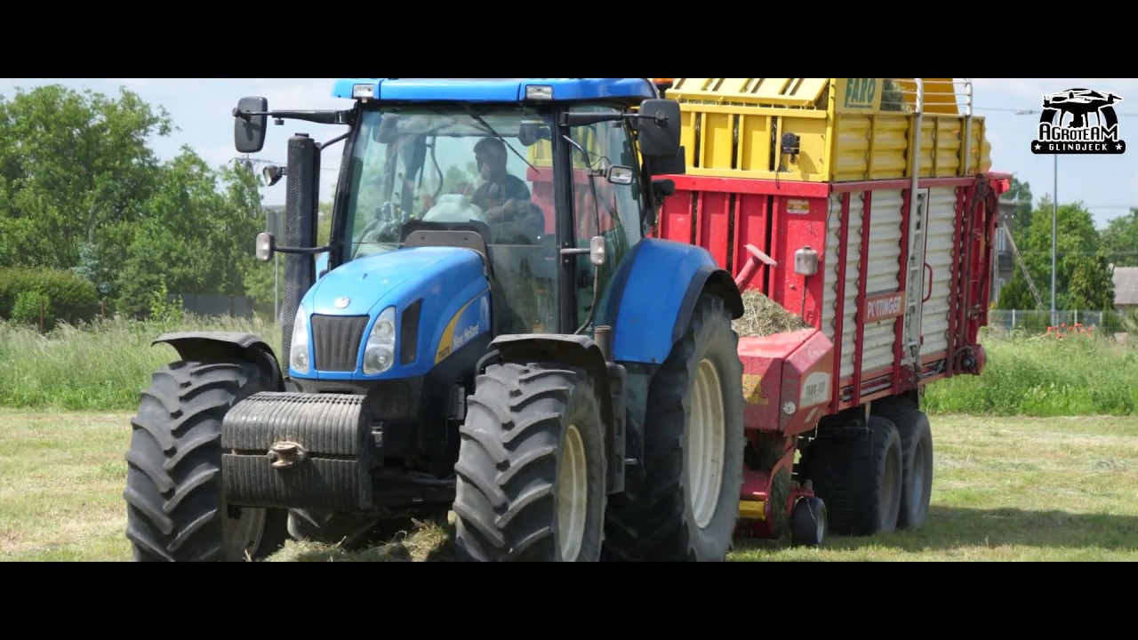 /Sianokiszonka 2019 z NewHolland/Wypadek dronem!?/NH T6070/Pottinger Foaro 4000/GrBakierzyńscy/