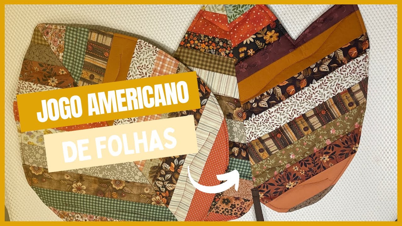 JOGOS AMERICANOS EM FORMTO DE FOLHA | Costura criativa