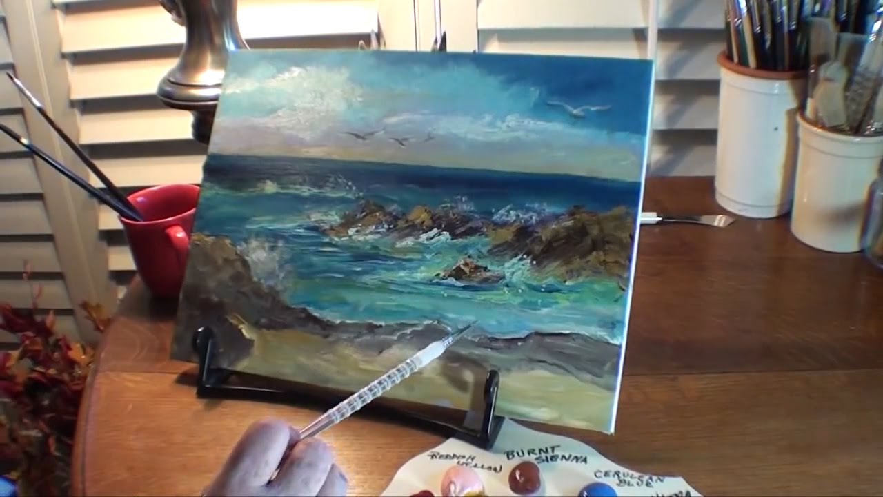 Paint: Ocean, Sky, Rocks