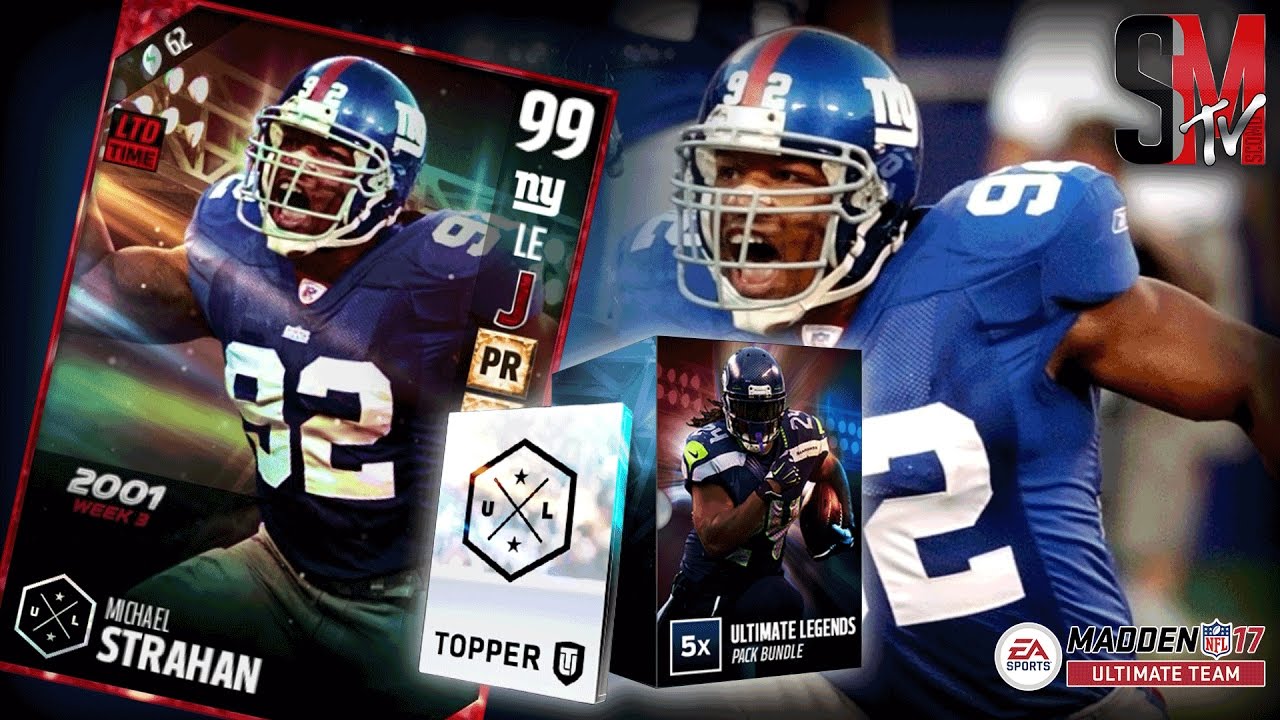 CALLED IT!! - 99 ULTIMATE LEGEND MICHAEL STRAHAN - MADDEN 17 ULTIMATE TEAM PACK OPENING