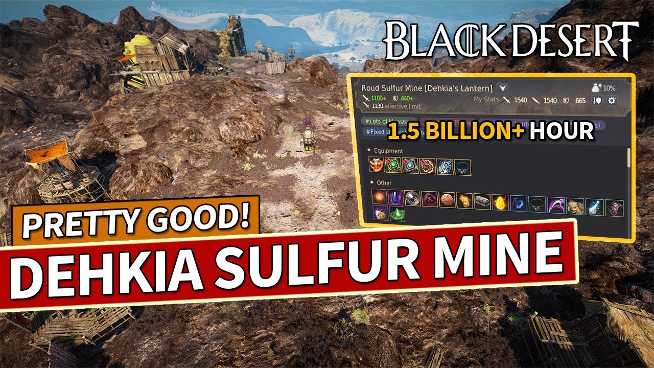 Dehkia Sulfur Mine Grind Is Pretty Good | 1.5+ Billion Silver Hour | Dark Knight | Black Desert