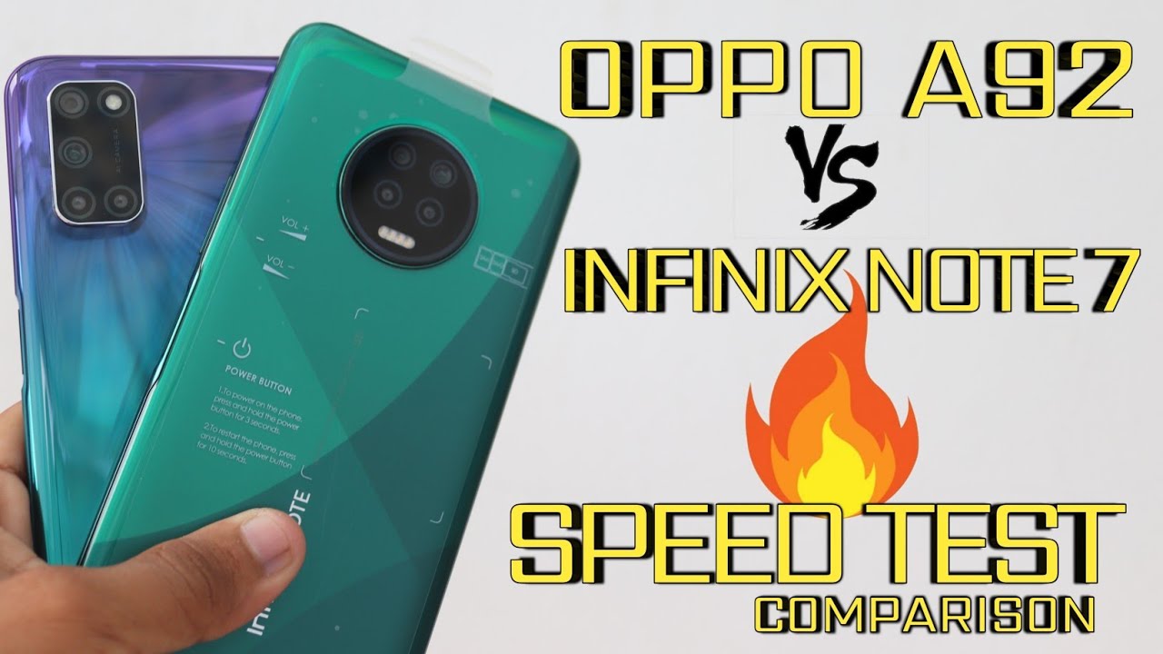 Oppo A92 Vs Infinix Note 7 Speed Test & Comparison [Urdu/Hindi]