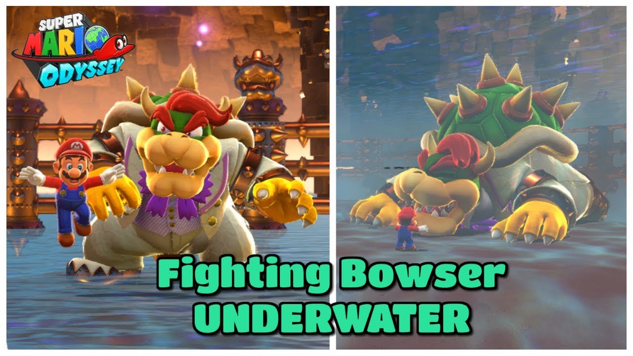 I Fought Bowser UNDERWATER! (Flooded Final Boss Arena) - Super Mario Odyssey