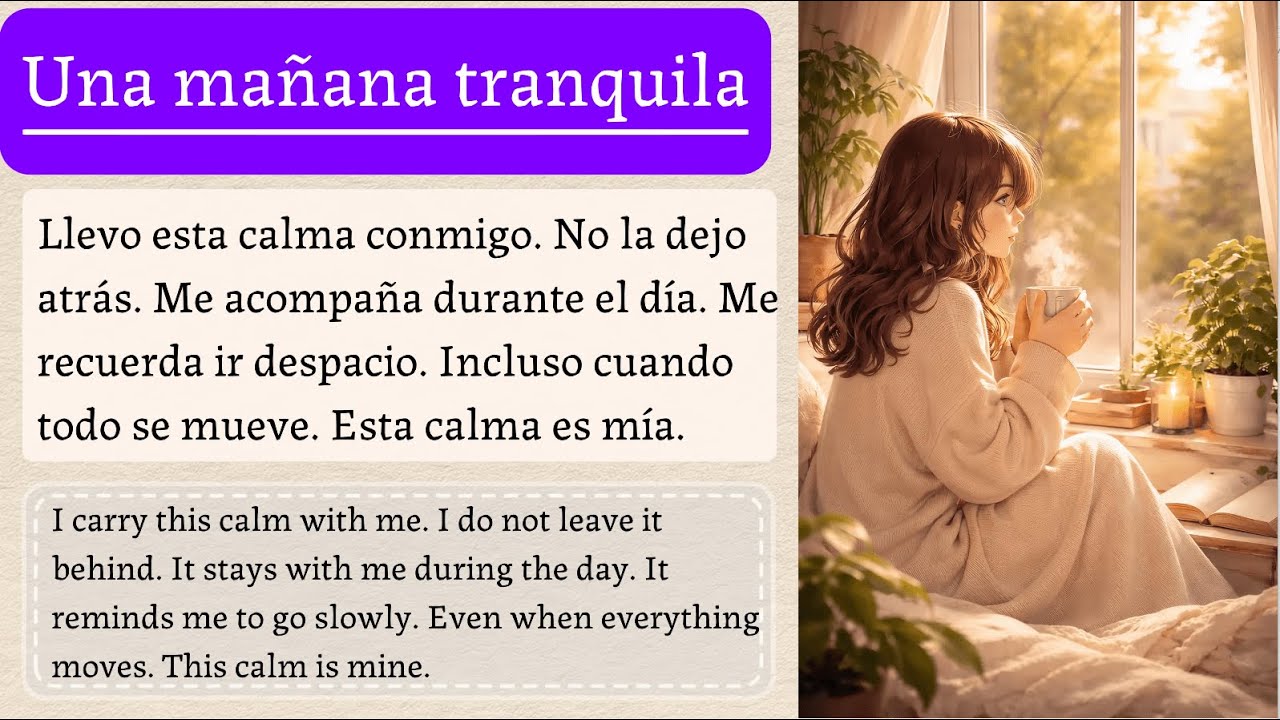 LEARN SPANISH with Simple Story for beginners (A1–A2) – Una mañana tranquila | A Slow Morning