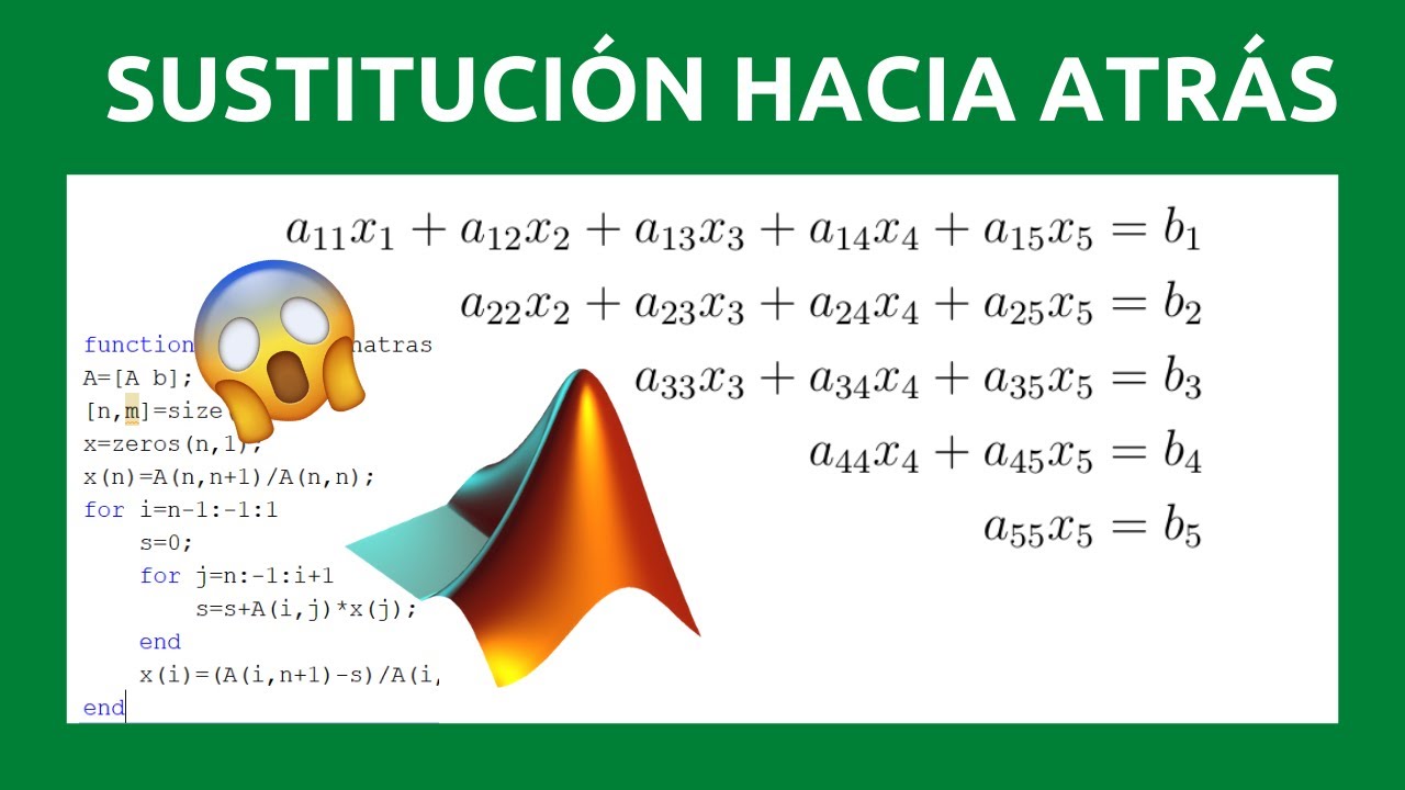 SUSTITUCION HACIA ATRÁS PARA RESOLVER UN SISTEMA DE ECUACIONES LINEALES