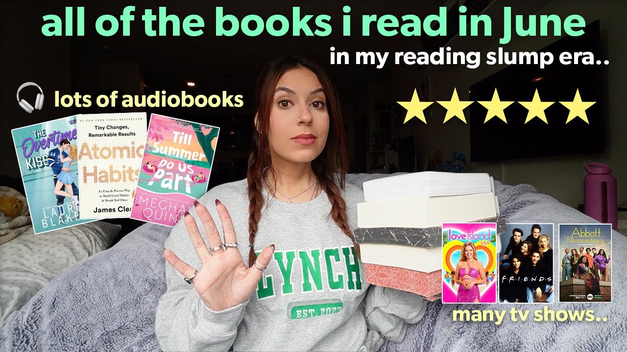 every book I read in June 🫐📖🧺 (while in the biggest reading slump)