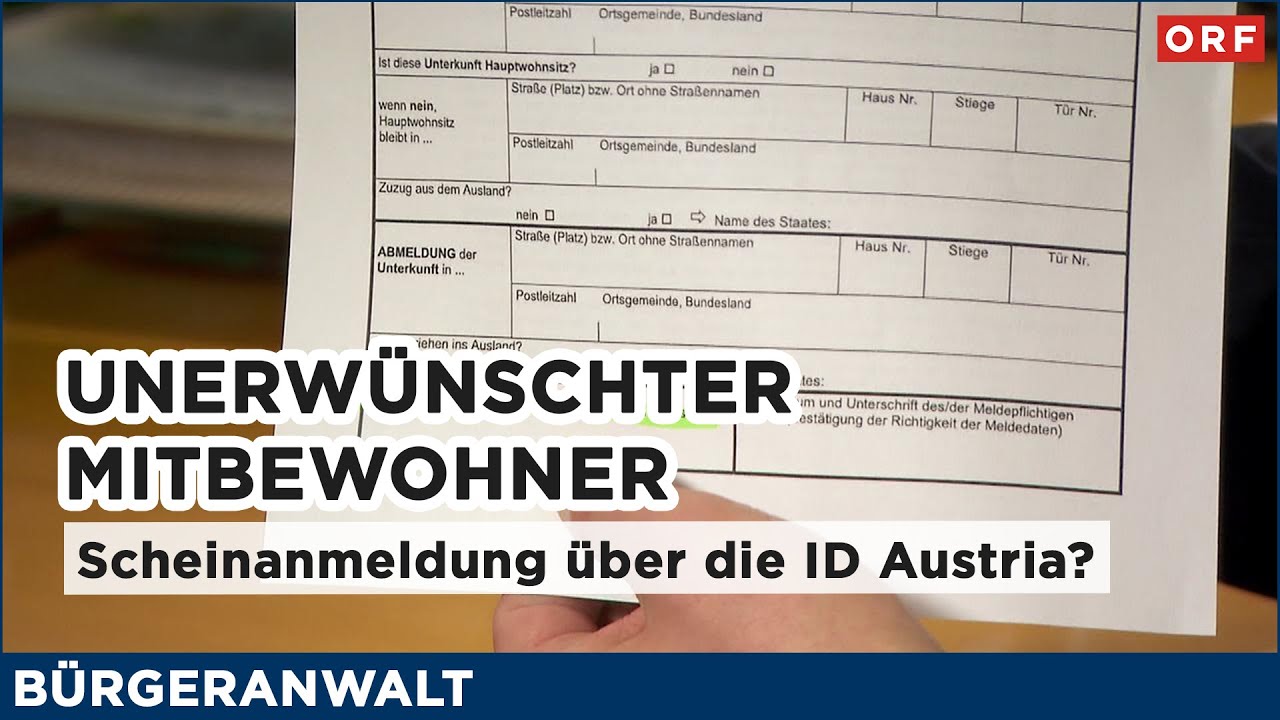 Unerw&uuml;nschter Mitbewohner: Scheinanmeldung &uuml;ber die ID Austria?  | B&uuml;rgeranwalt 20.12.2025