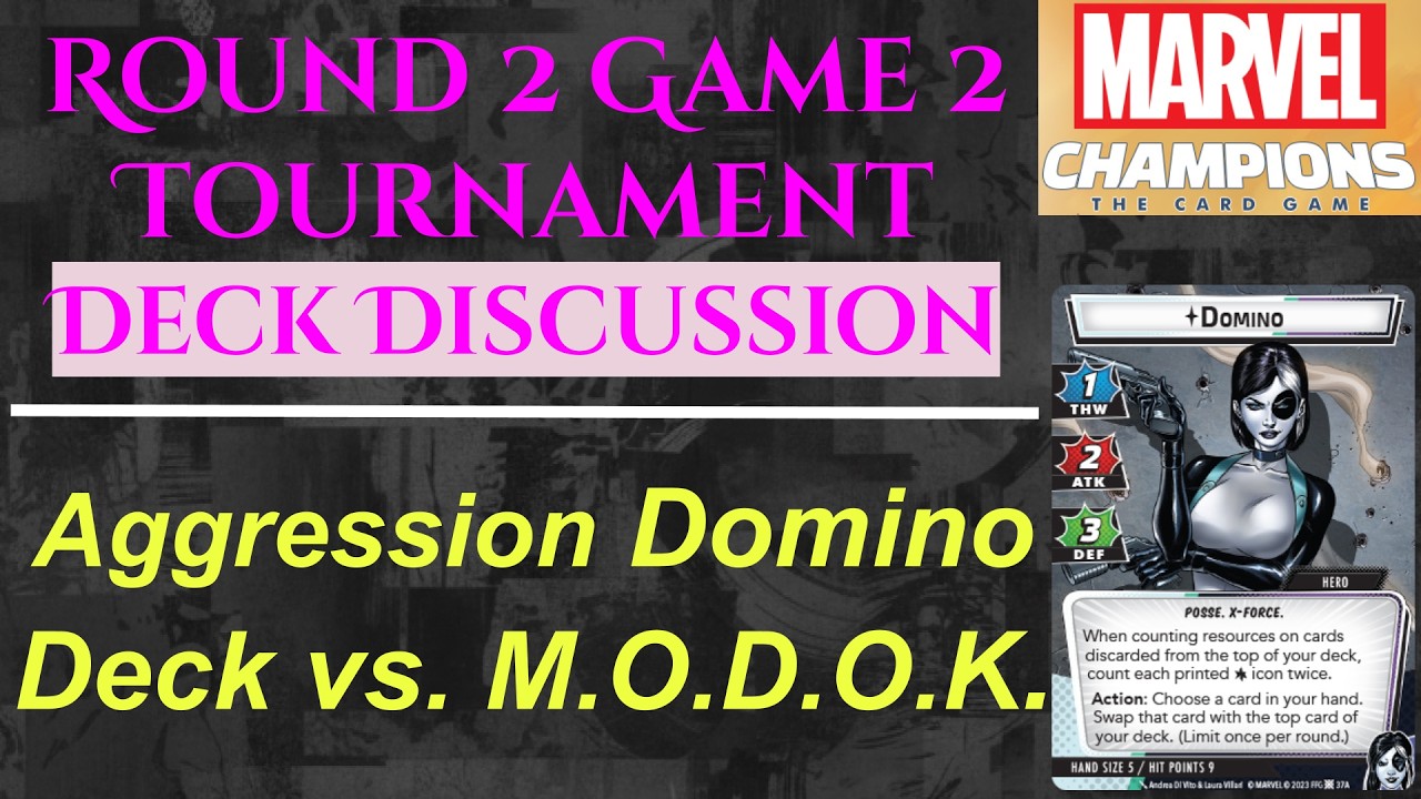 Tournament Deck Discussion Domino Aggression Vs.  Captain America  Round 3 Game 1 | Marvel Champions