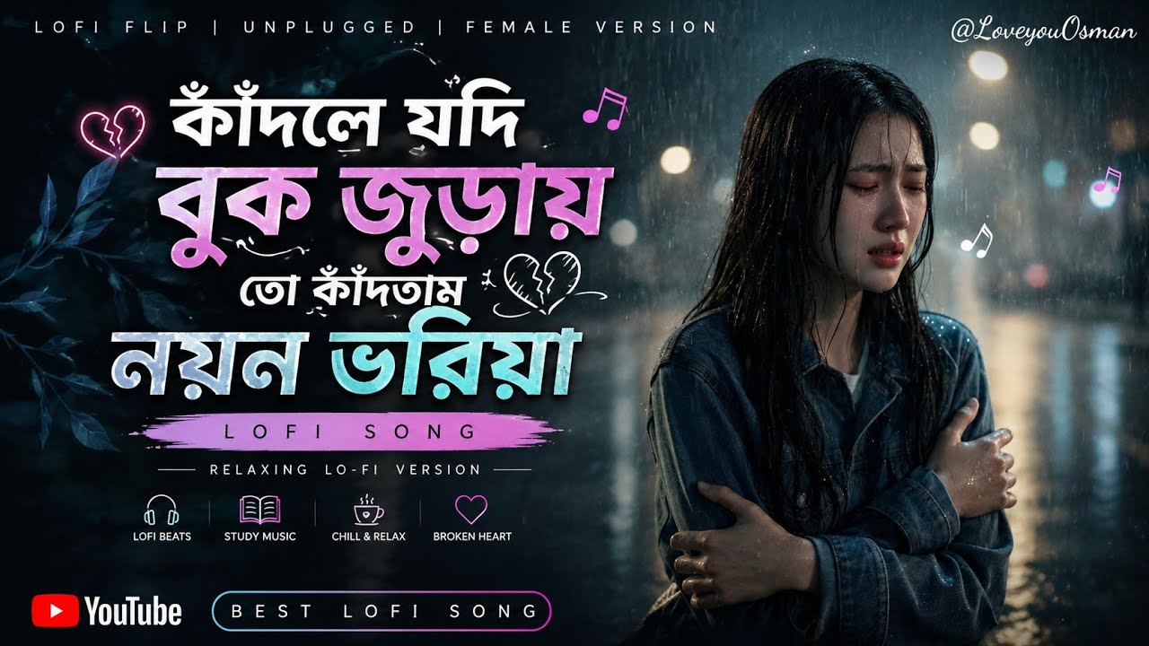 Kandile Jodi Buk Juraito | @LoveyouOsman  Lofi Flip 💔 |  Song | Unplugged বাংলা | Female Version 