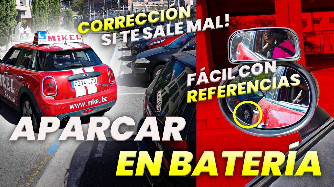 CÓMO APARCAR en BATERÍA | FÁCIL y con REFERENCIAS + ¡CORRECIÓN SI ME SALE MAL!