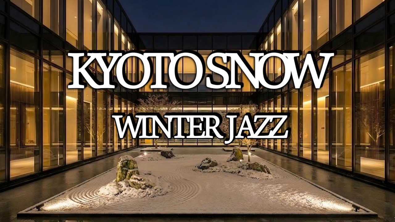 🇯🇵 ずっと眺めていたい雪景色 [京都] – 睡眠用ピアノ & 癒やしの雨音 | Deep Sleep Relaxing Jazz