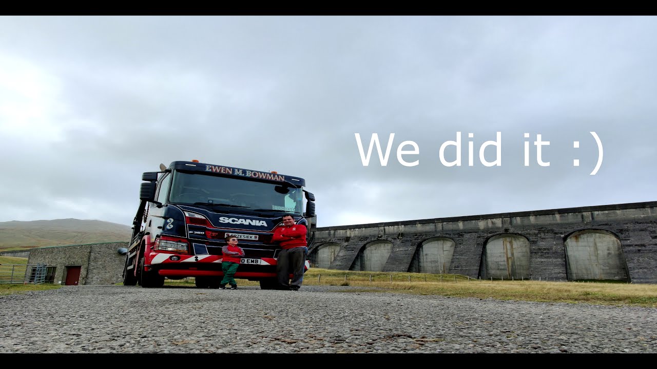 Heading for Lubreoch Dam driving Scania skip truck in Scottish Highlands