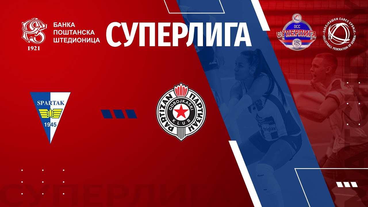 SPARTAK SU 🆚PARTIZAN COPTECH 3:1  /12. KOLO BANKA POŠTANSKA ŠTEDIONICA SUPERLIGE ZA ODBOJKAŠE/
