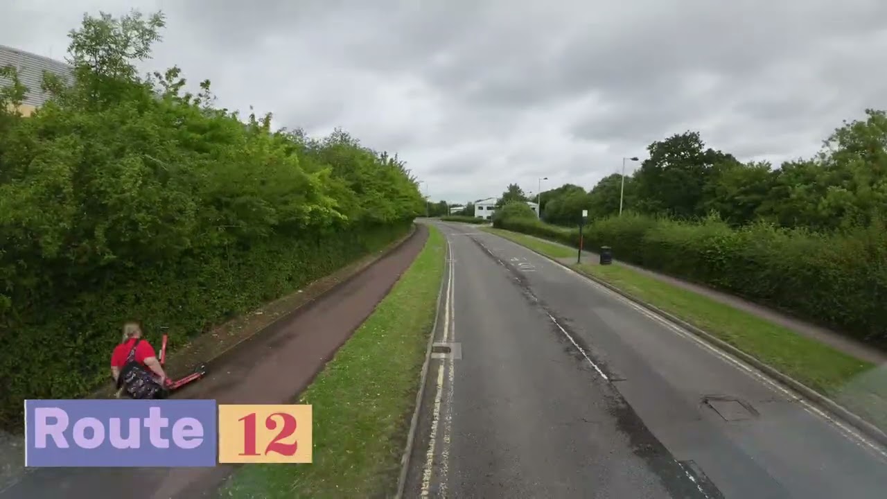 Bus route 12 East Hunsbury- Town Centre Northampton +Map +Timetable