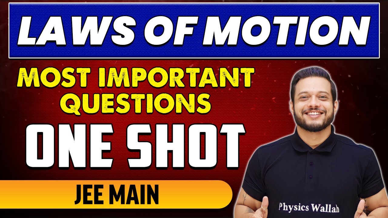 LAWS OF MOTION - Most Important Questions in 1 Shot | JEE Main