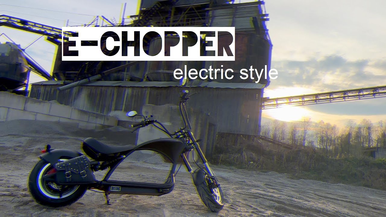E-CHOPPER - Elektro Roller - BIKEPORN - 4K - ELECTRIC STYLE - MANGOSTEEN M1P - matt black - Custom