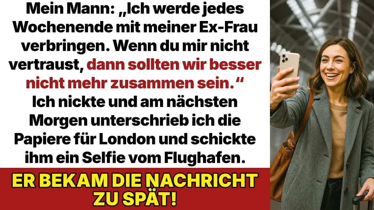 Mein Mann wollte jedes Wochenende zu seiner Ex – also packte ich für London und stieg ins Flugze