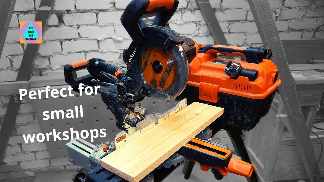 Evolution 18v  Mitre Saw and Stand  + 18v Shop Vac - unboxing and first impressions.  (Gifted)