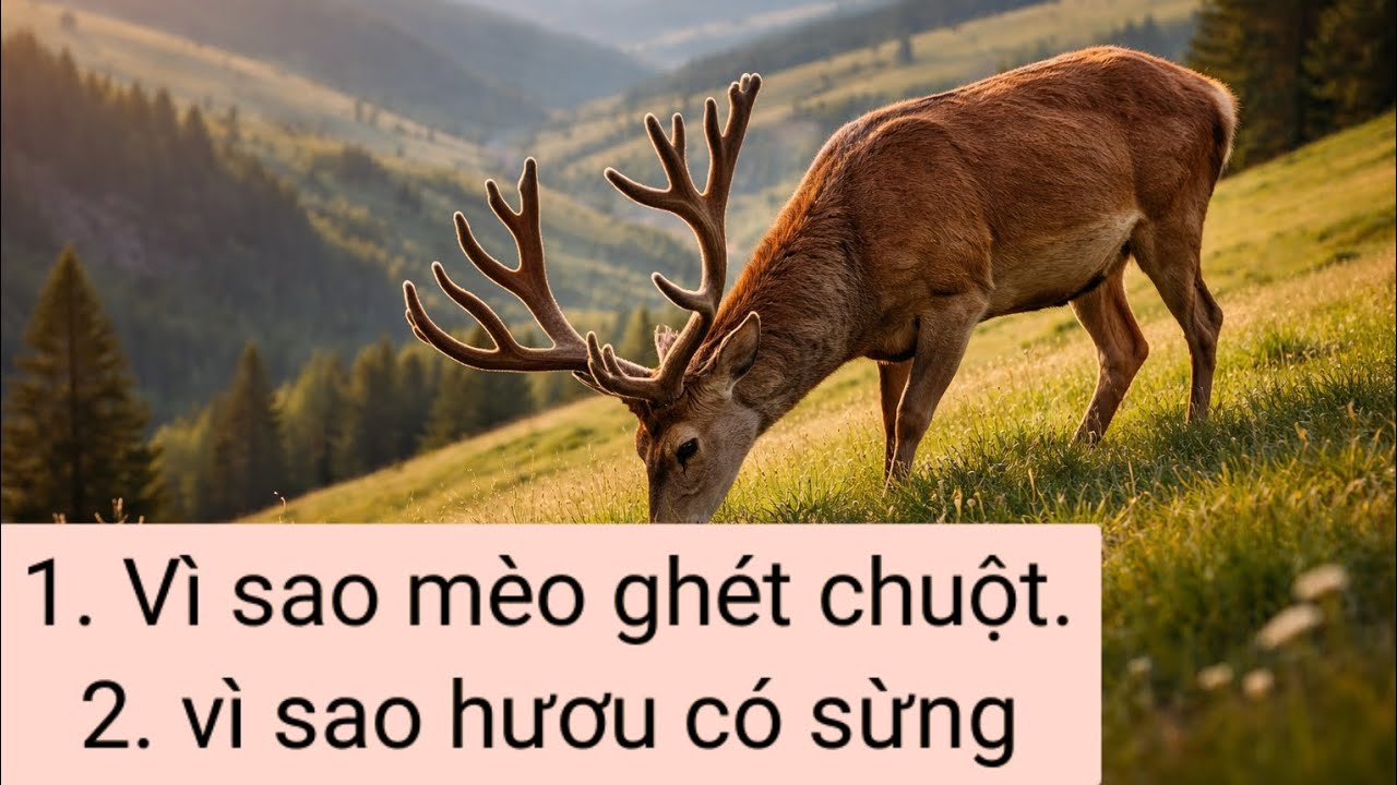 Truyện cổ tích audio. Vì sao mèo ghét chuột và vì sao hươu có sừng. 
