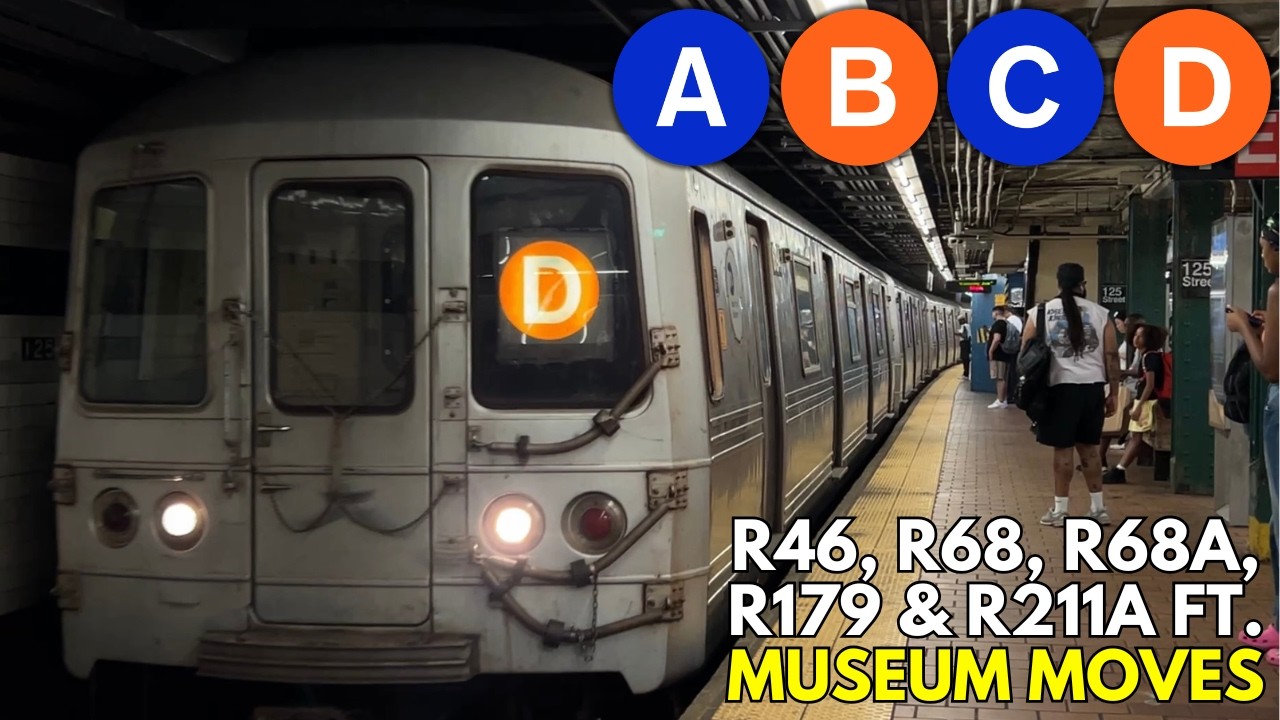 IND Central Park West: R46, R68/A, R179 & R211A (A) (B) (C) (D) trains + Museum Moves @ 125th Street
