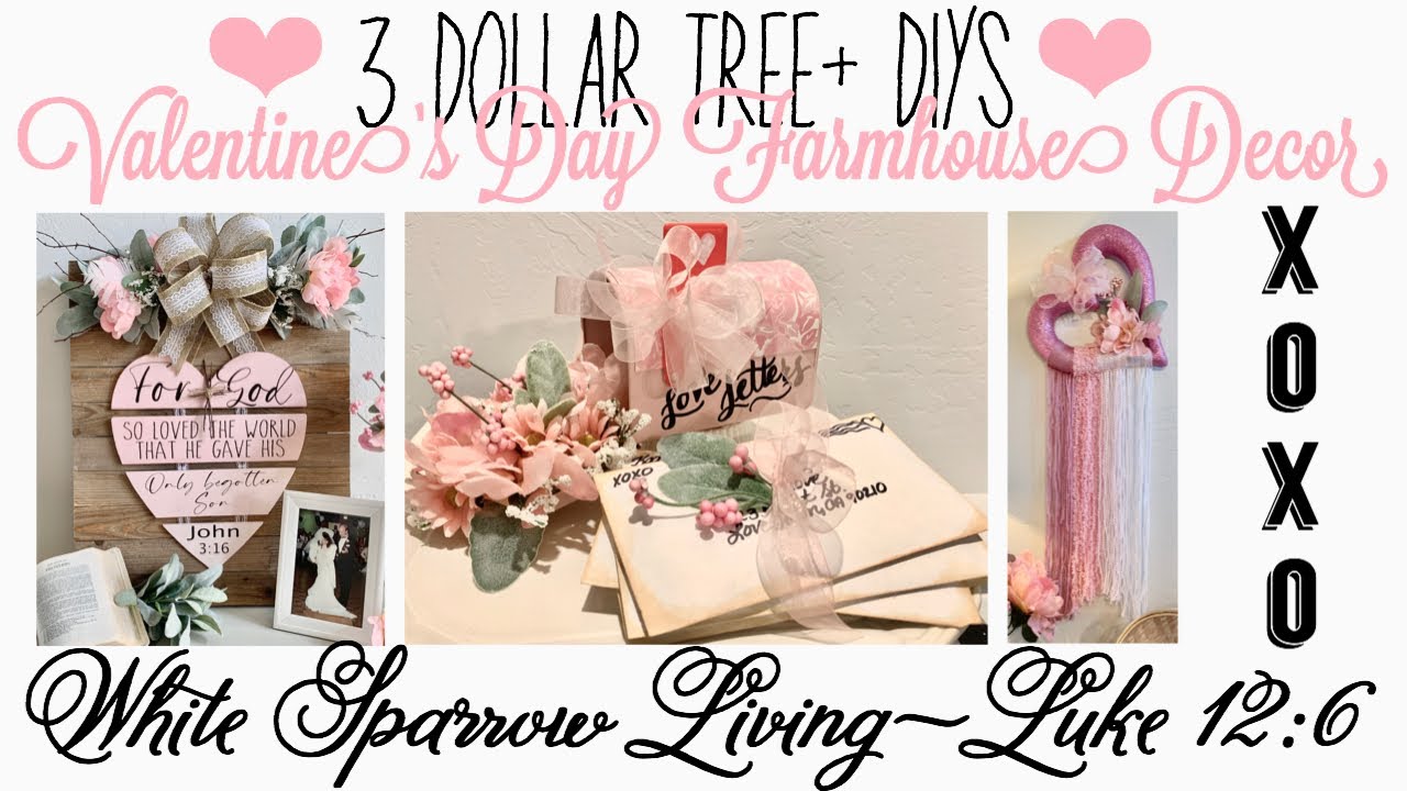 3 DOLLAR TREE + DIY VALENTINE’S DAY PINK FARMHOUSE DECOR | VIDEO COLLABORATION WITH THE WEEKS NEST!