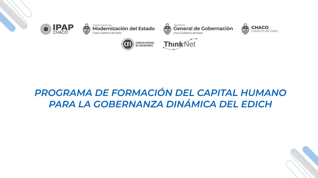 PROGRAMA DE FORMACI&Oacute;N DEL CAPITAL HUMANO PARA LA GOBERNANZA DIN&Aacute;MICA DEL EDICH