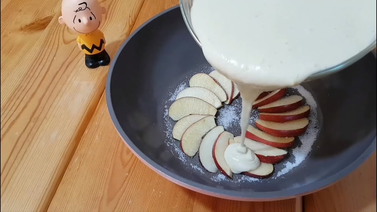 فطيرة الحليب بالتفاح بدون فرن 😮 لا تفوتكم لفطور الصباح APPLE CAKE