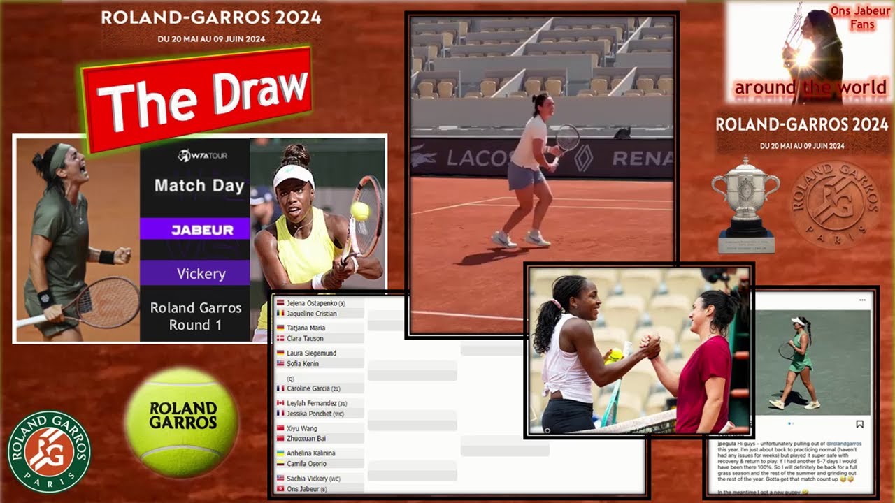 Ons Jabeur vs vickery🎾أنس جابر🎾كل تفاصيل قرعة أنس في رولان غاروس ومعلومات عن منافستها في الدور الأول