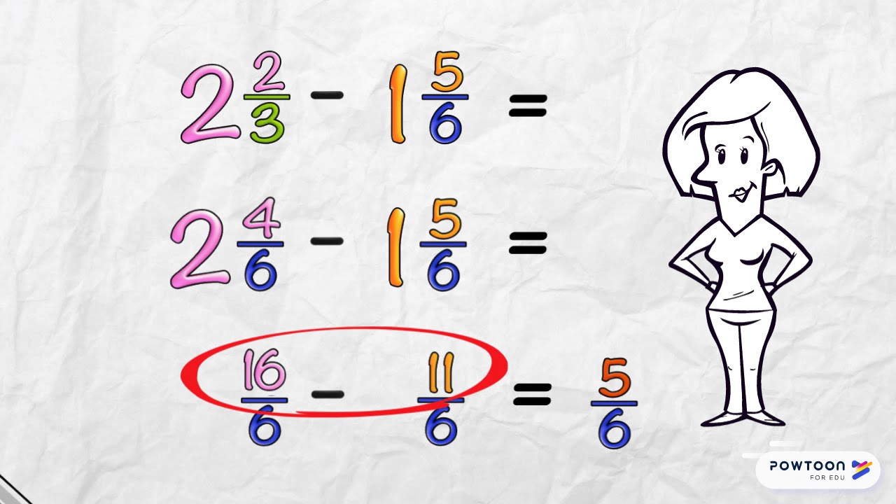 Subtracting Mixed Numbers (2)