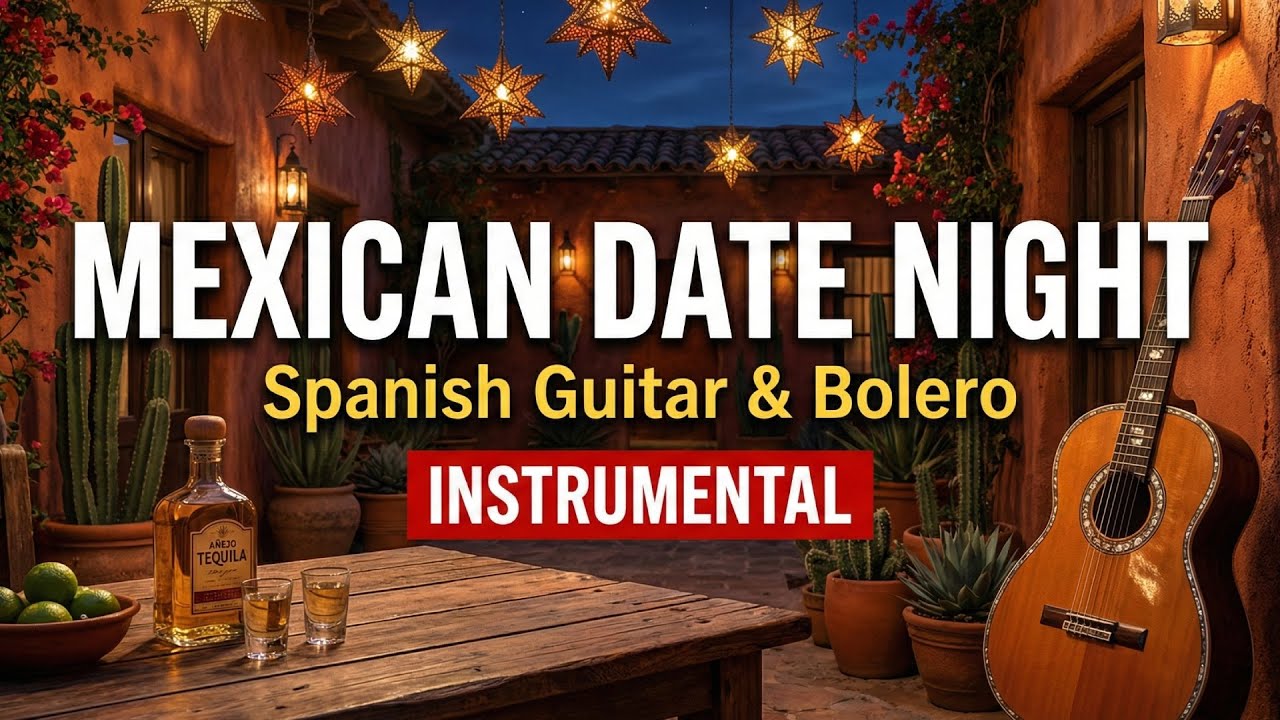 Mexican Date Night Songs | 12 Hours Romantic Spanish Guitar & Bolero Background Music for Dinner